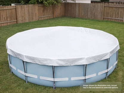 Round Heavy Duty Vinyl Tarp with 12ft Diameter