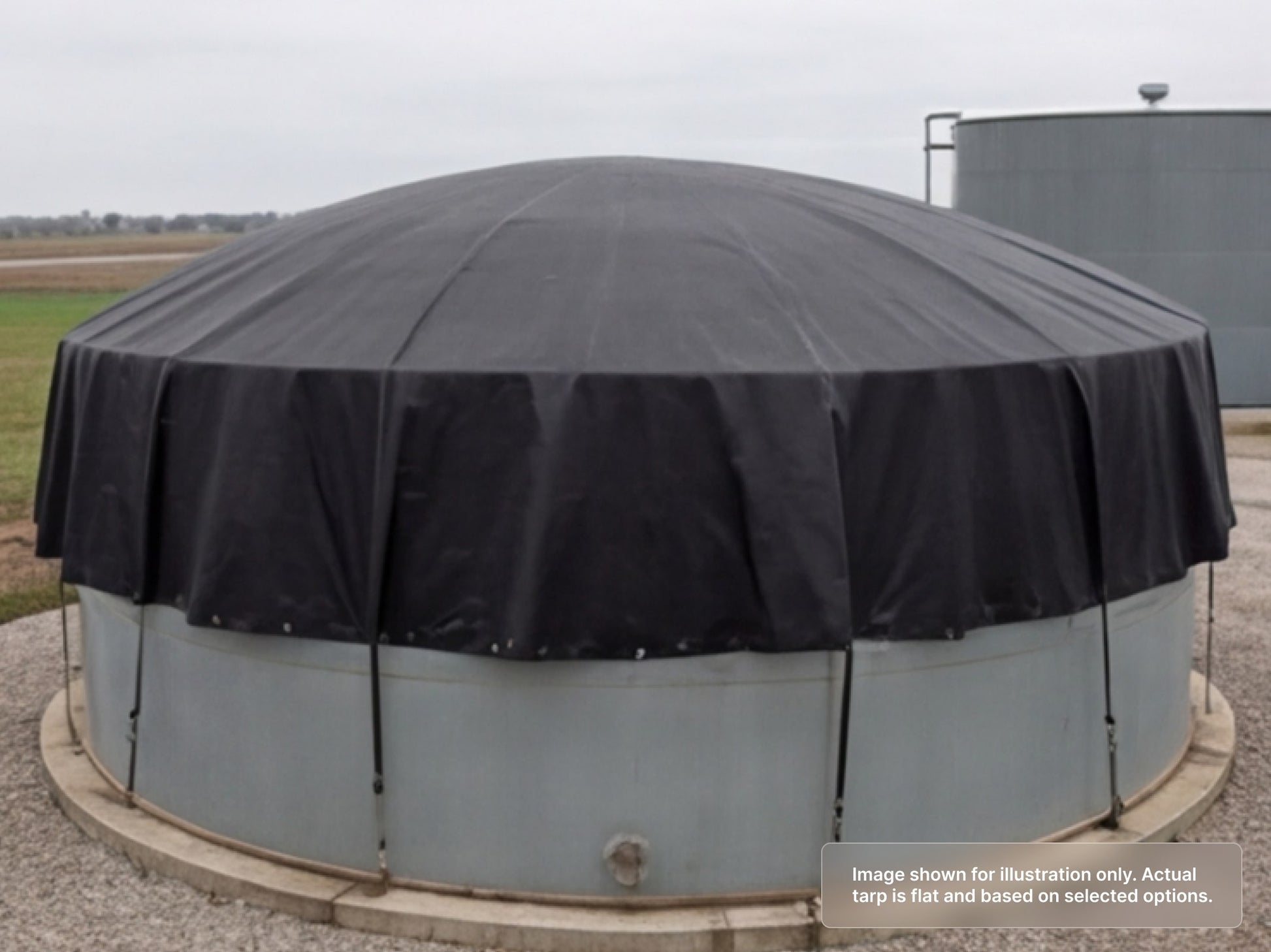 Round Heavy Duty Vinyl Tarp with 15ft Diameter