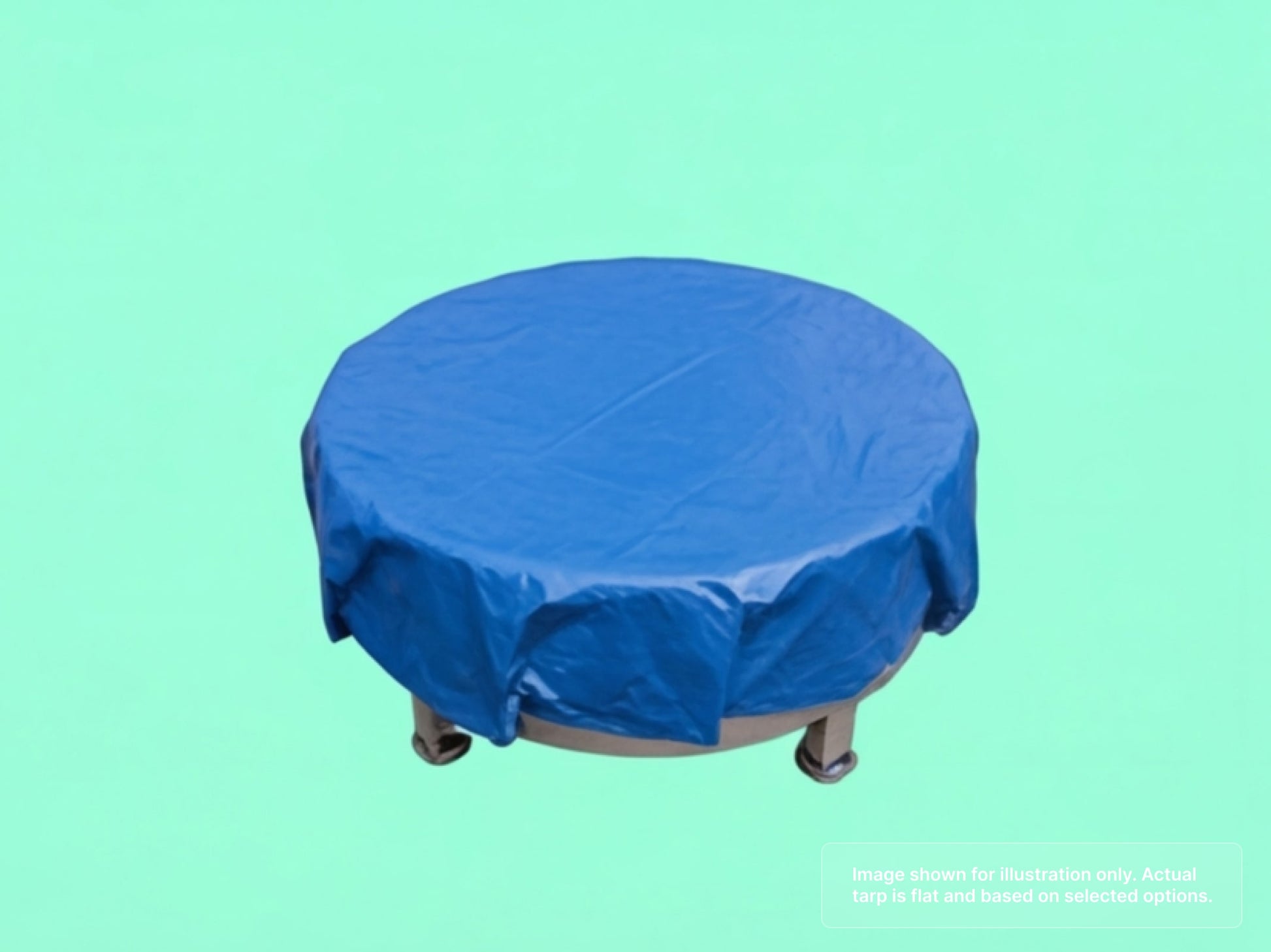 Round Heavy Duty Vinyl Tarp with 4ft Diameter