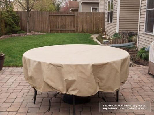 Round Heavy Duty Vinyl Tarp with 5ft Diameter