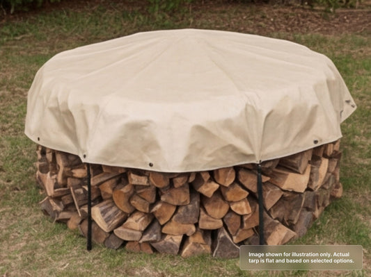 Round Heavy Duty Vinyl Tarp with 6ft Diameter