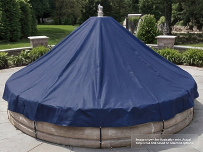 Round Heavy Duty Vinyl Tarp with 8ft Diameter