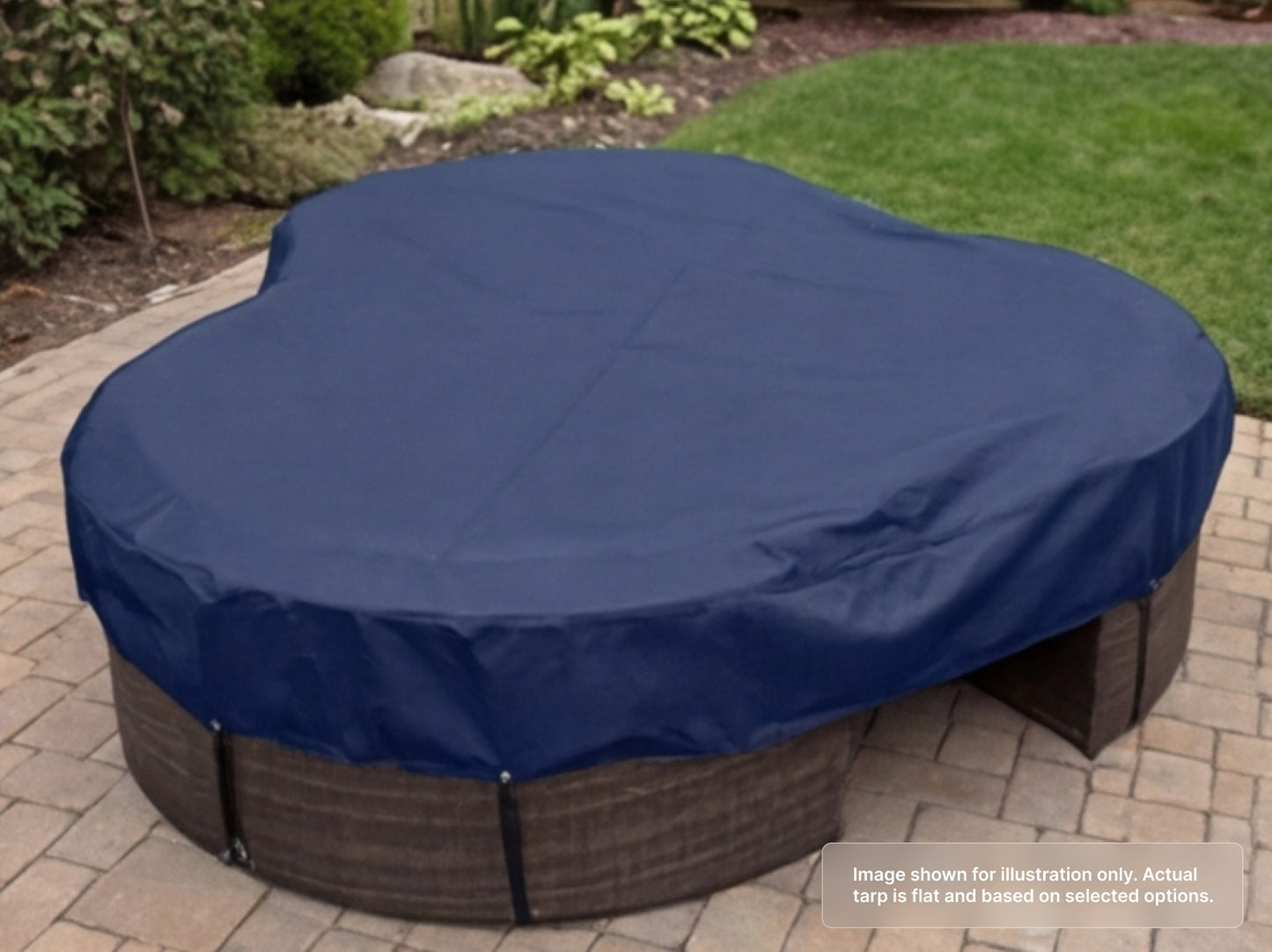 Round Heavy Duty Vinyl Tarp with Custom Diameter