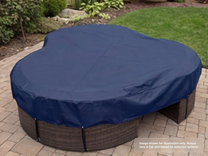 Round Heavy Duty Vinyl Tarp with Custom Diameter
