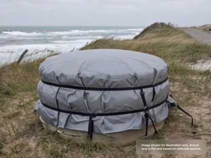 Round Heavy Duty Vinyl Tarp with High-Wind Areas