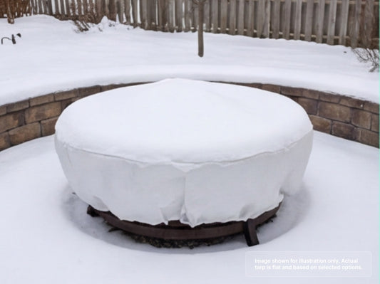Round Heavy Duty Vinyl Tarp with Snow Protection