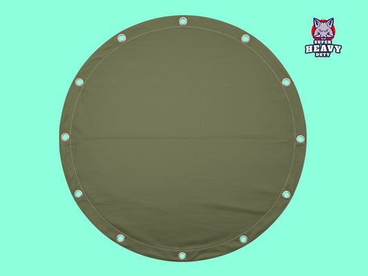 Round Heavy Duty Canvas Tarps - Water Resistant