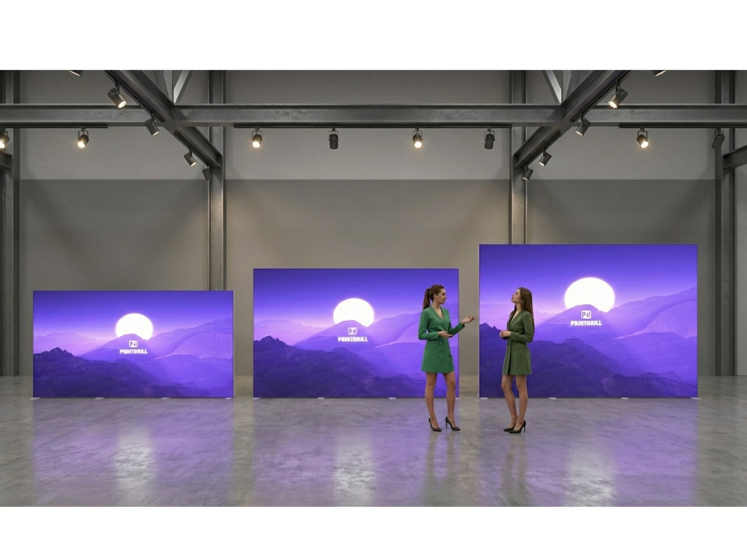 SEG LightBox Display - 16.4 ft all Size Comparison 