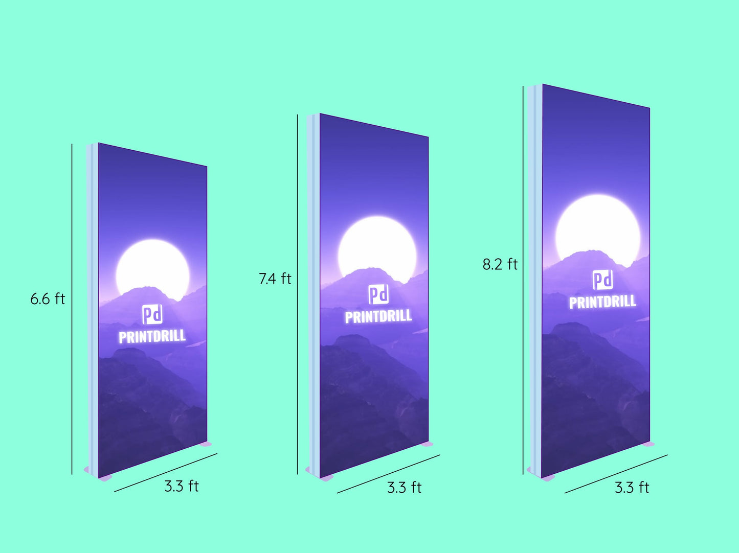 SEG Light Box Display - 3.3 ft - Size Options