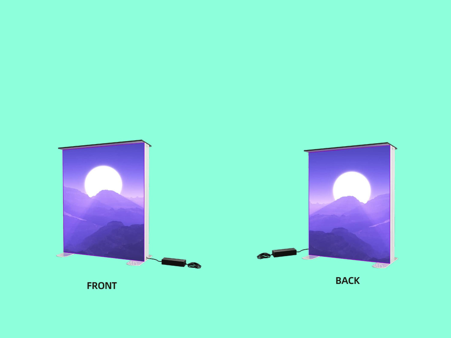 SEG Light Box Display Counter front and Back