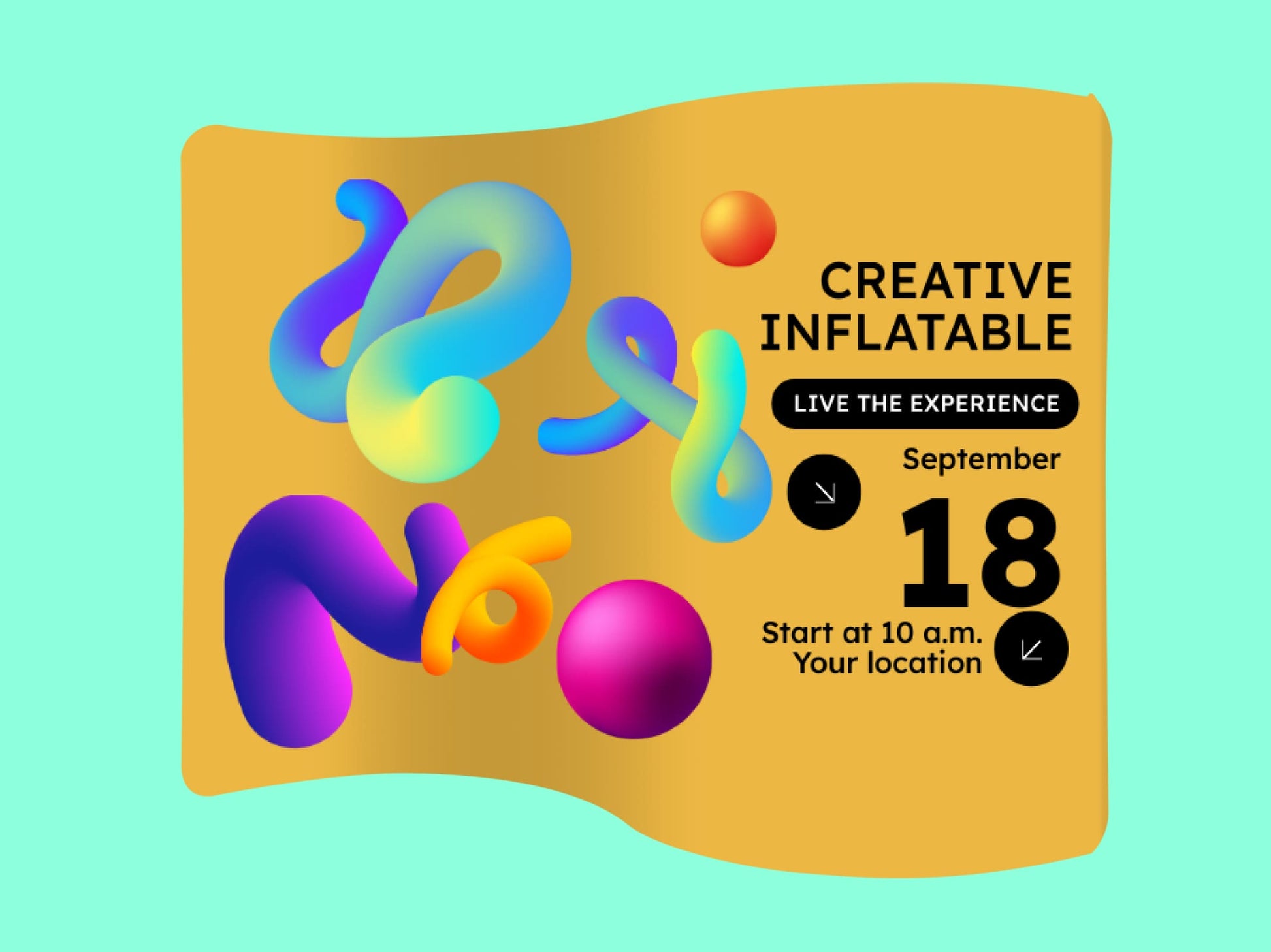 S Shape Wave Backdrop