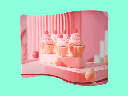 S Shape Wave Backdrop Front View