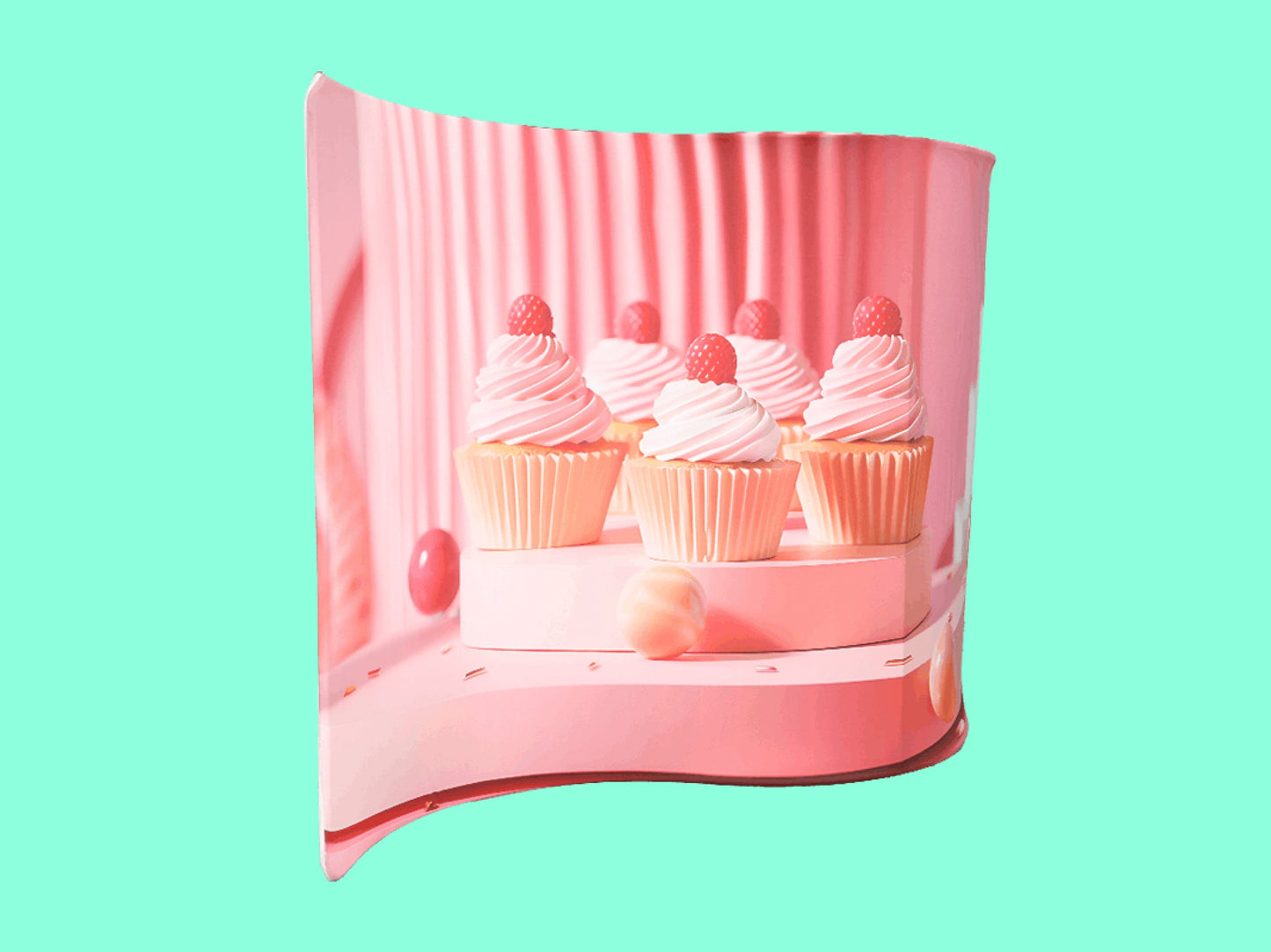 S Shape Wave Backdrop Side View