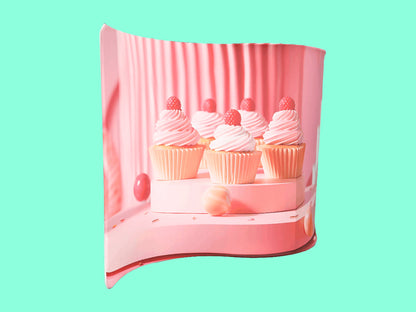 S Shape Wave Backdrop Side View