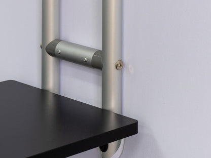 S Shaped Banner Stand With Display Shelves Shelf Details