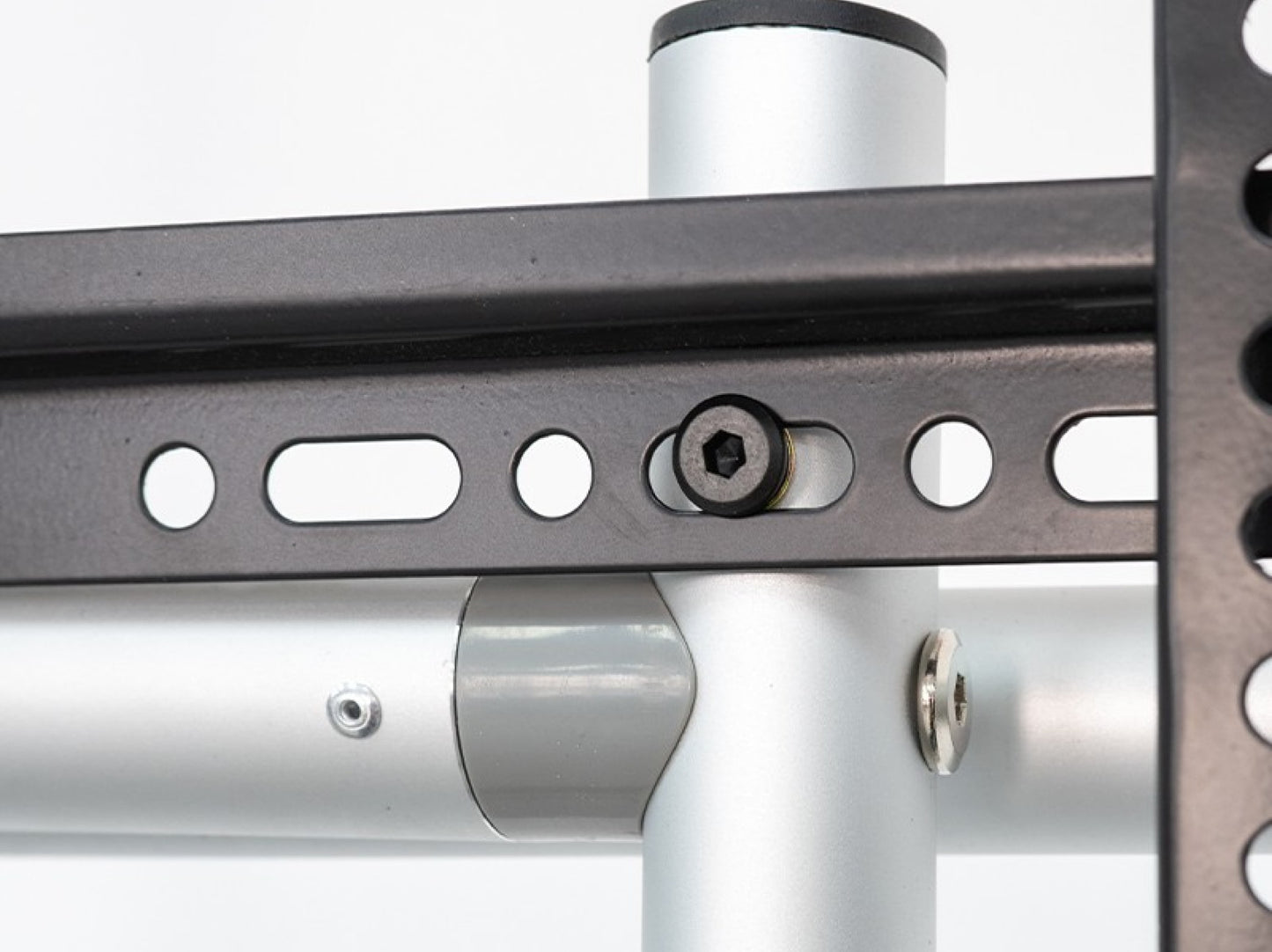 S Shaped Banner Stand With Display Shelves TV mount