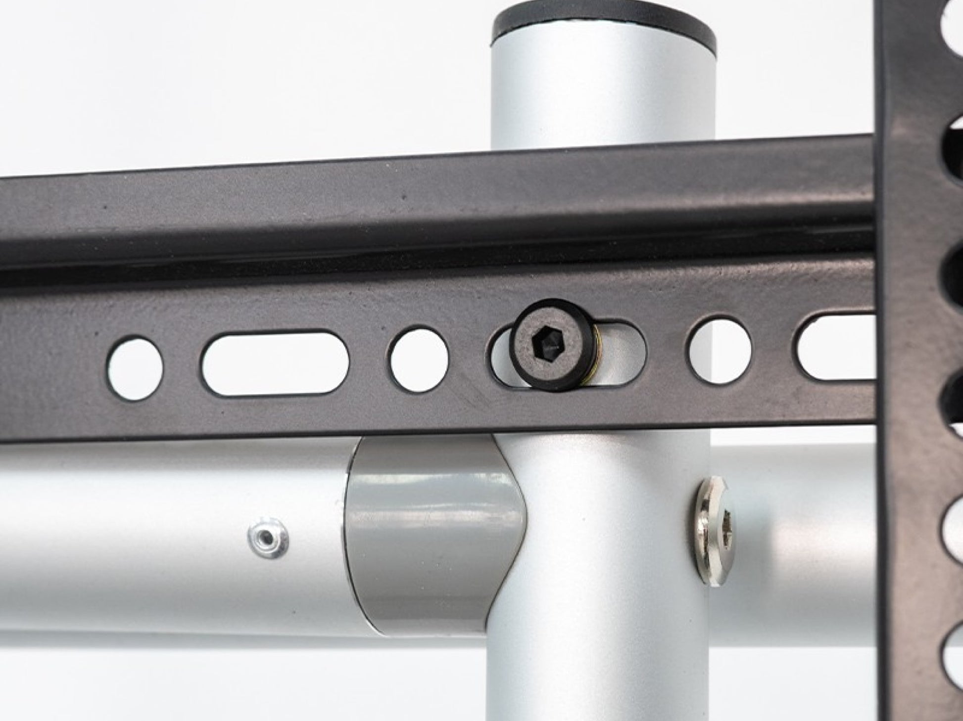 S Shaped Banner Stand With Display Shelves TV mount