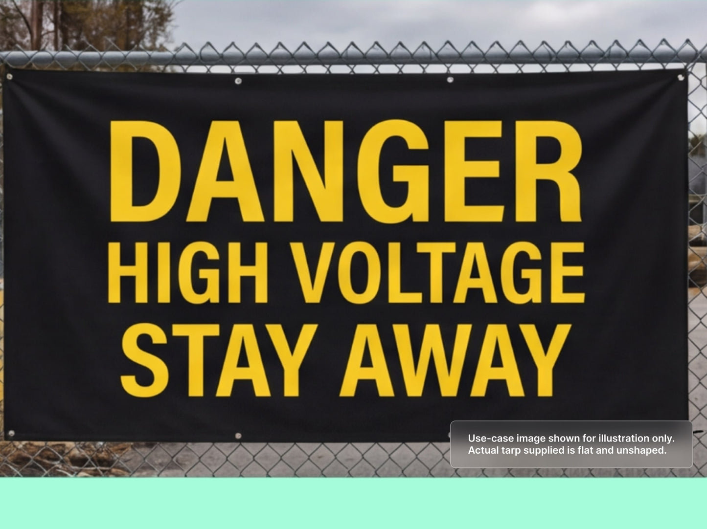 Printed Heavy Duty Vinyl Tarp for Warning / Safety Signs