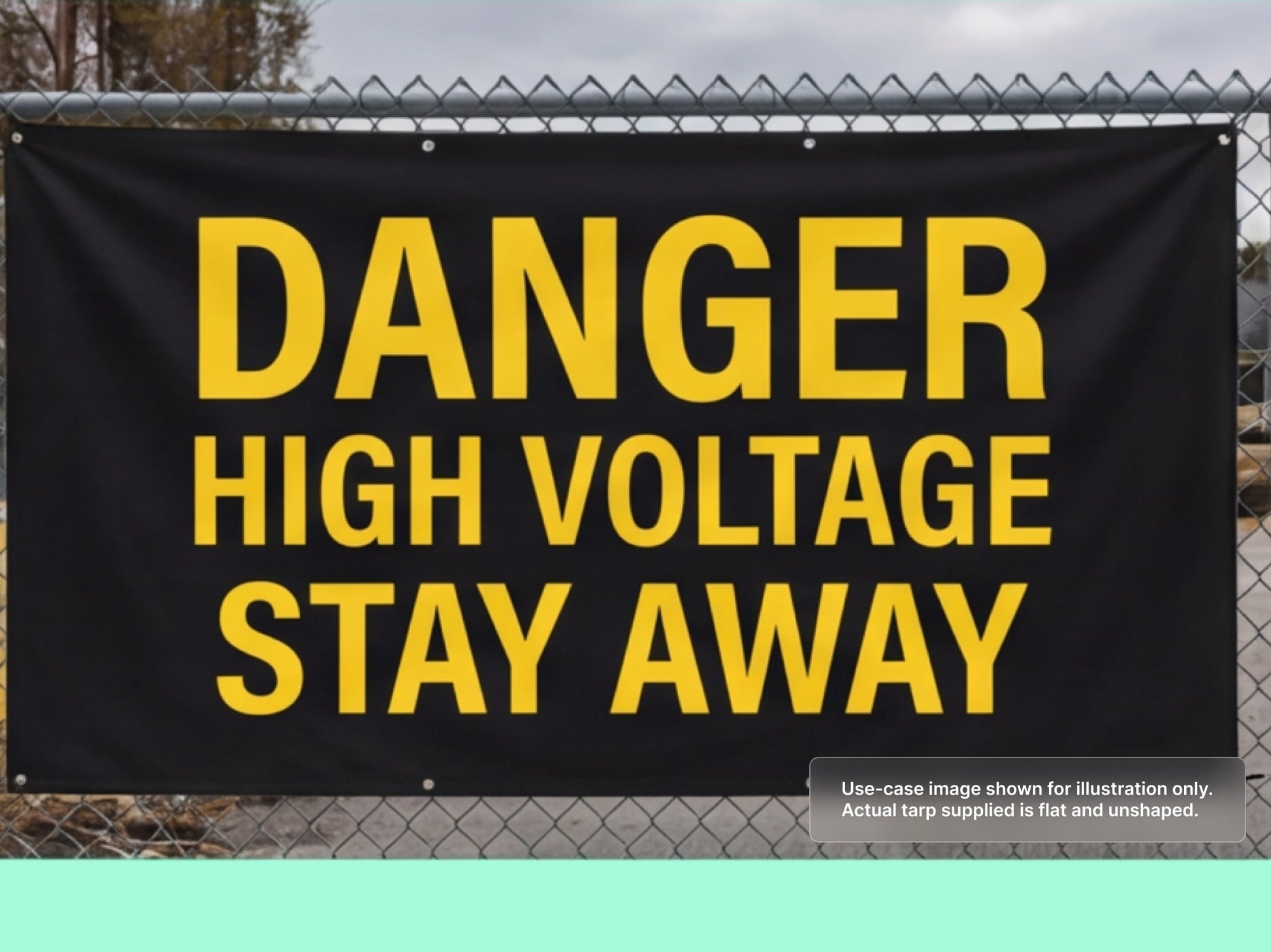 Printed Heavy Duty Vinyl Tarp for Warning / Safety Signs