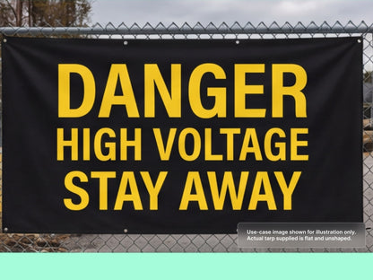 Printed Heavy Duty Vinyl Tarp for Warning / Safety Signs