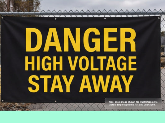 Printed Heavy Duty Vinyl Tarp for Warning / Safety Signs