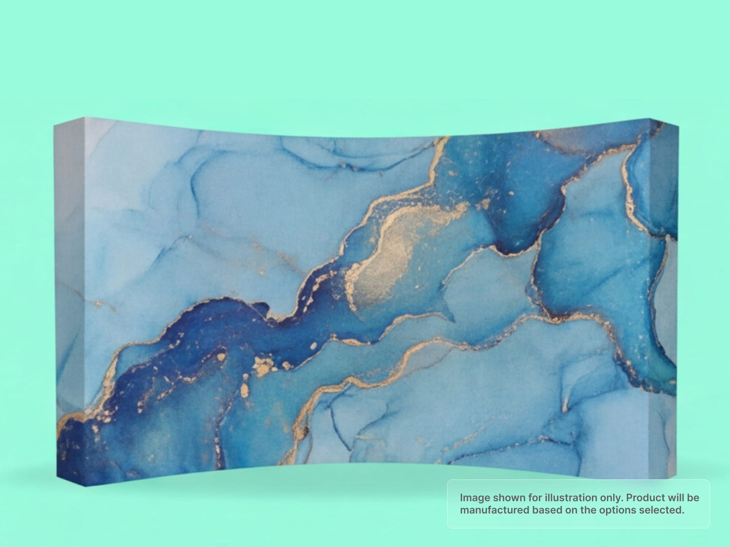 Seamless Graphic Fabric Curved Pop Up Display