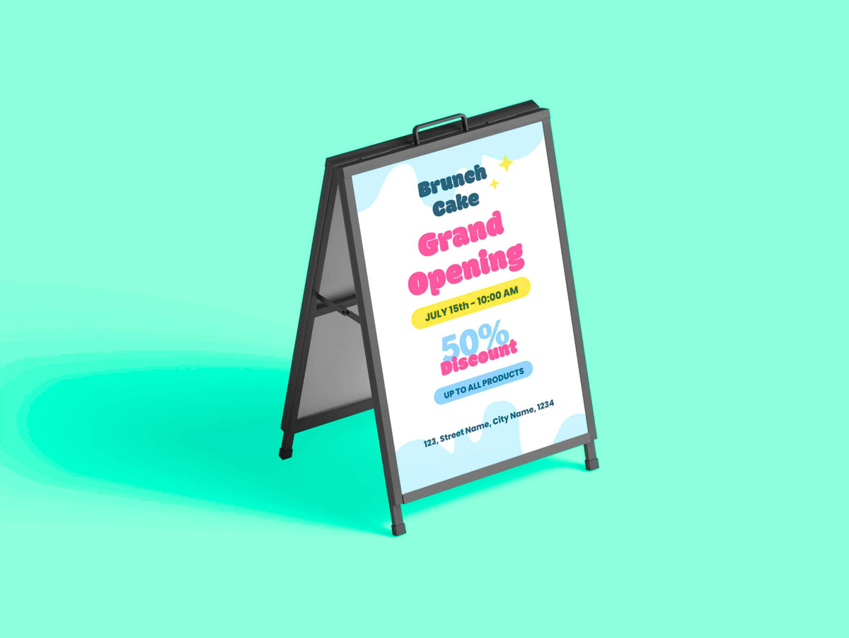 Solid A Frame Sign Metal A-Frame Sign – PRINTDRILL