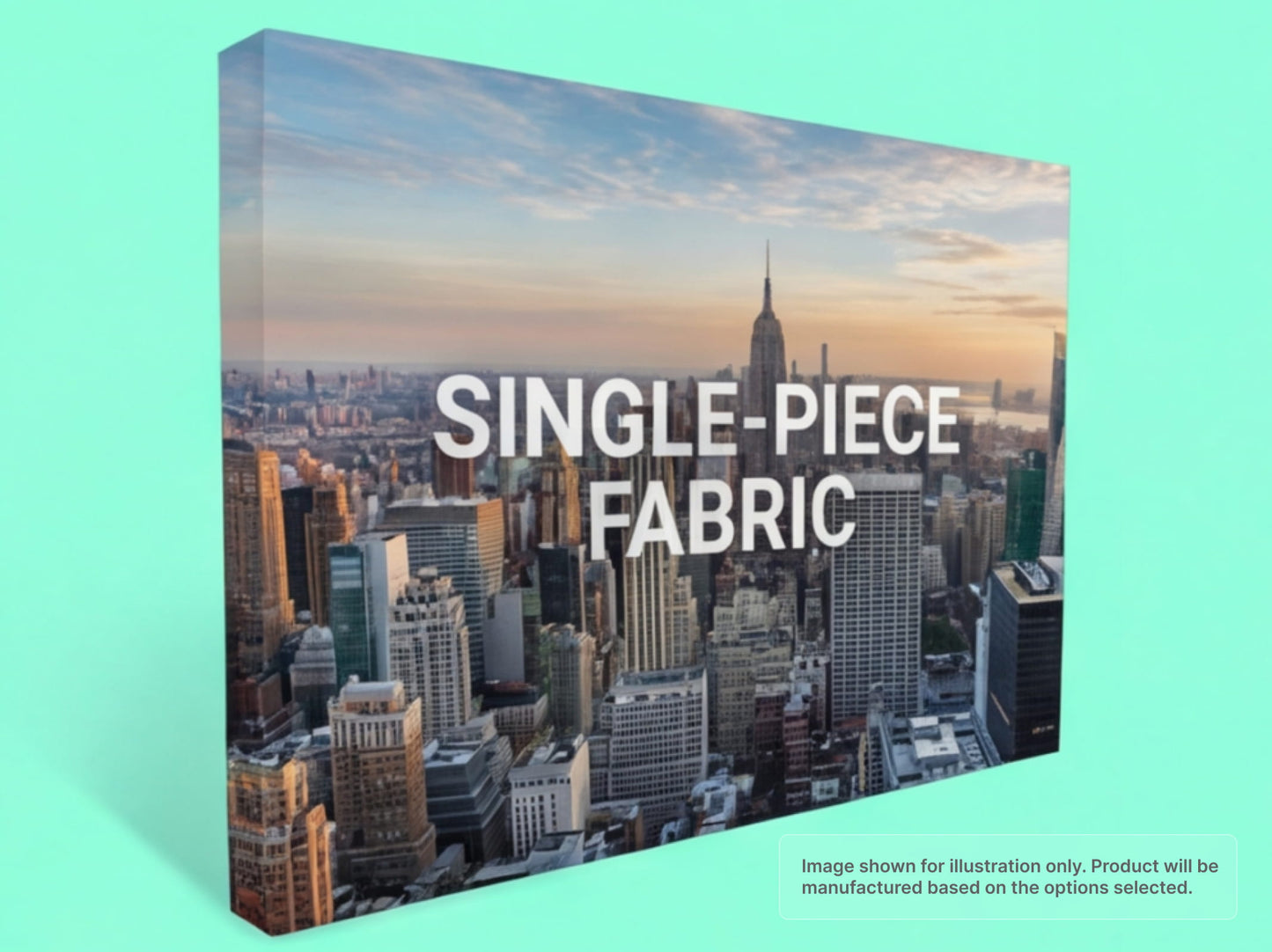 Single-Piece Graphic Straight Fabric Pop Up Display