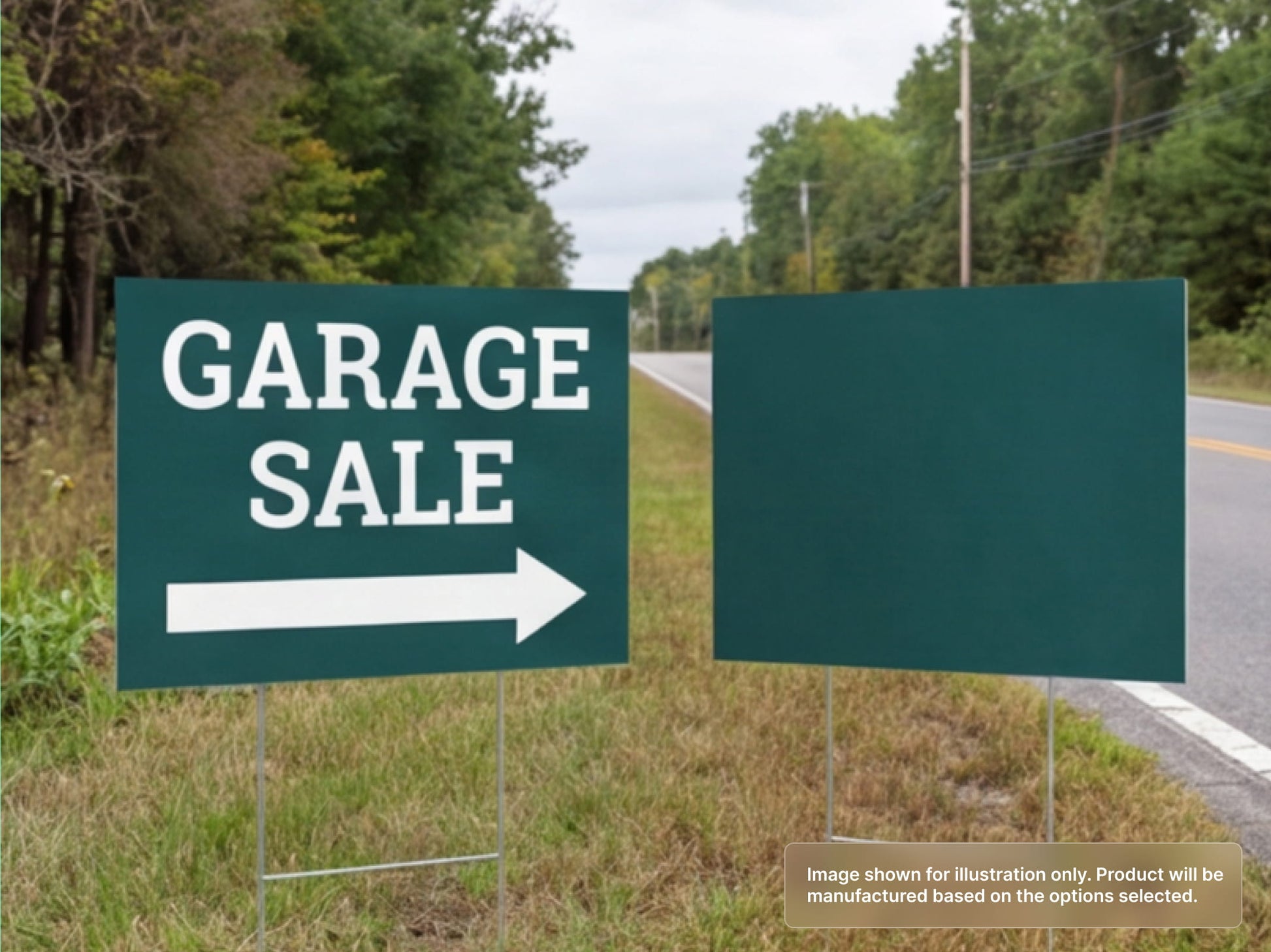 Single Sided Custom Yard Signs