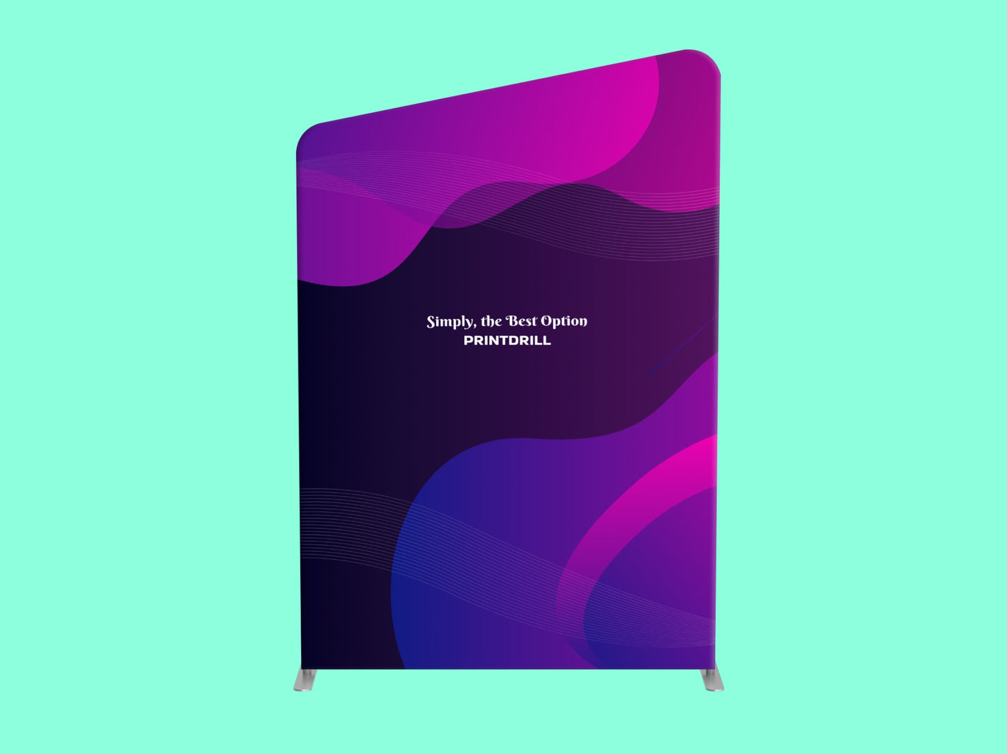 Slope-Top Fabric Banner Stand