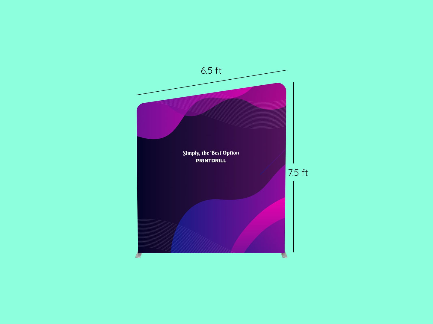 Slope-Top Fabric Banner Stand 6.5 ft