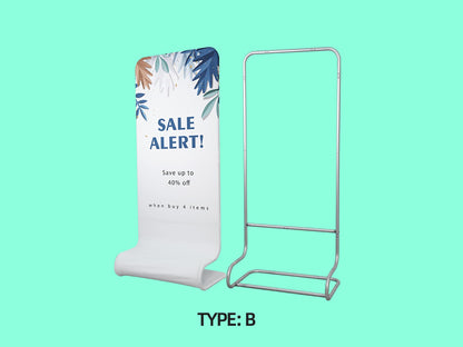 Snake Fabric Display Stands Type B with Frame