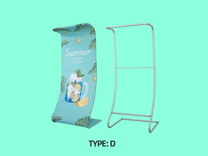 Snake Fabric Display Stands Type D with Frame