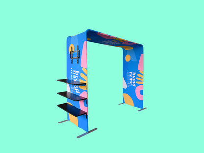 Square Arch Display with TV Rack