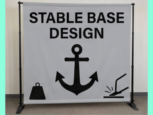 Stable Base Step and Repeat Banner Adjustable Stand
