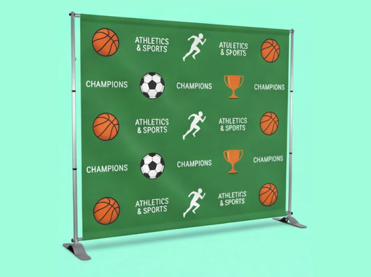 Step and Repeat Banner Adjustable Stand for Athletics and Sports