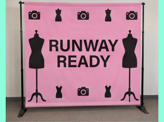 Step and Repeat Banner Adjustable Stand for Fashion Shows