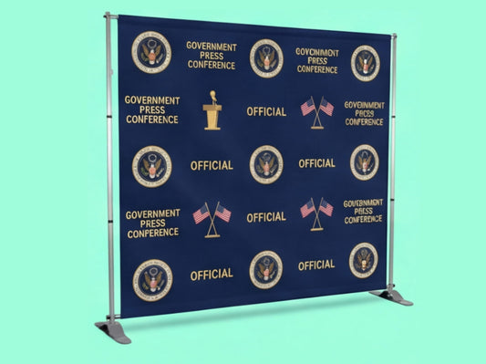 Step and Repeat Banner Adjustable Stand for Government and Press