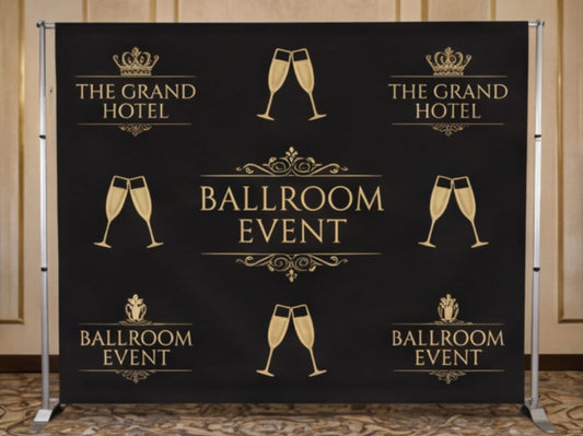 Step and Repeat Banner Adjustable Stand for Hotel Ballroom
