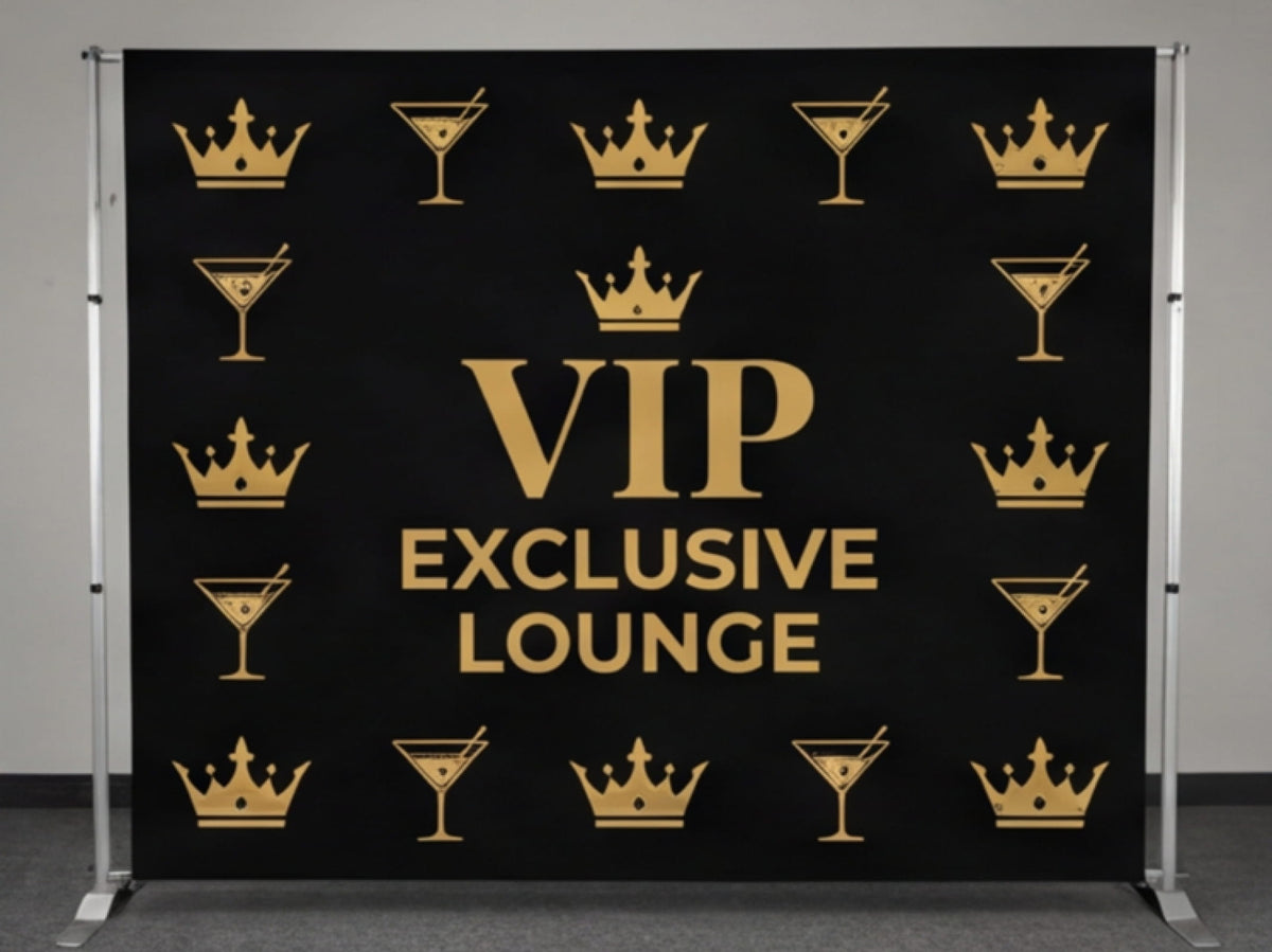 Step and Repeat Banner Adjustable Stand for VIP Lounge – PRINTDRILL