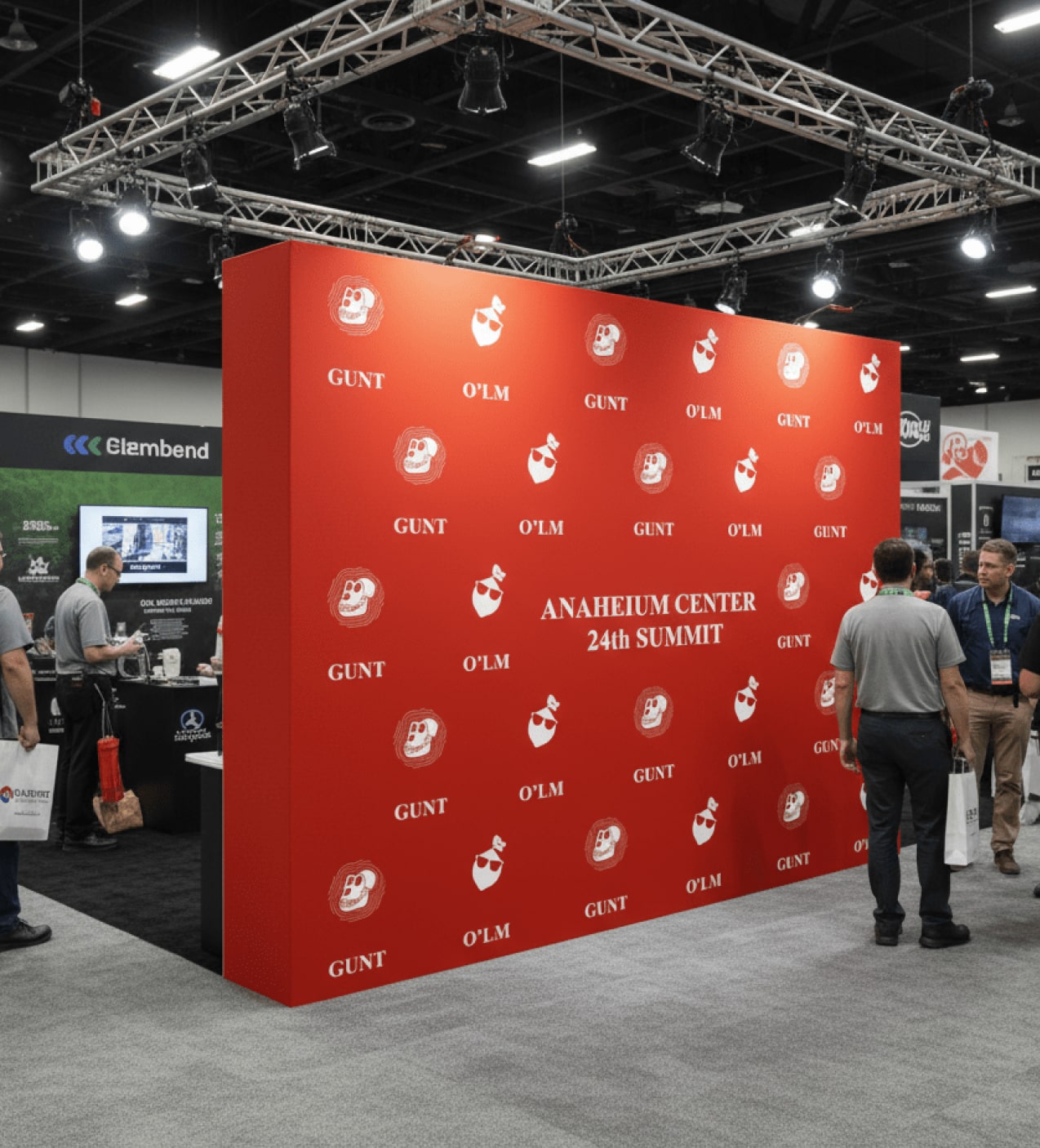 Step and Repeat Display Trade show back wall photo