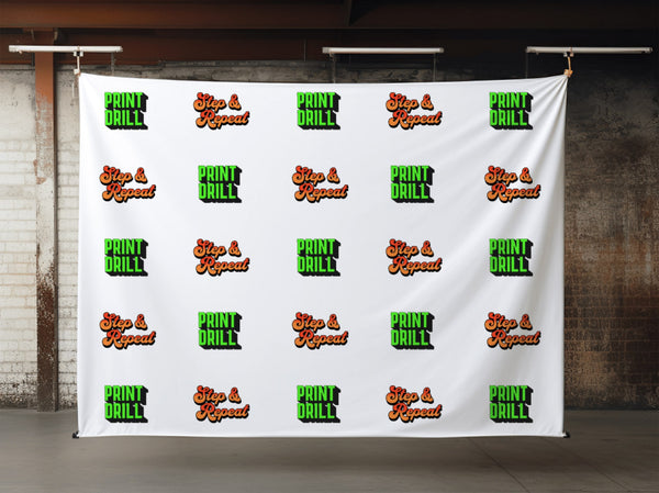 Custom Step and Repeat Fabric Banner | Full-Color Polyester Backdrops ...