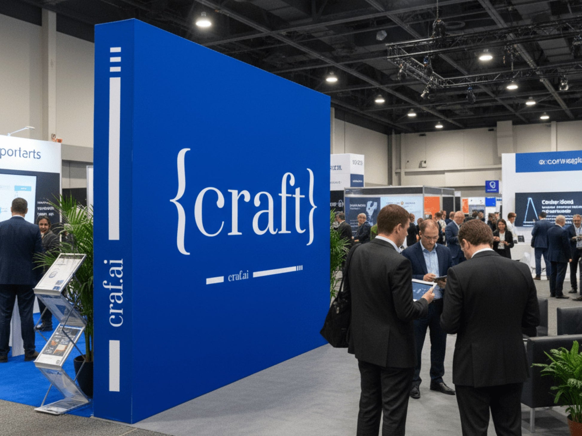 Straight Fabric PopUp Display in Conference
