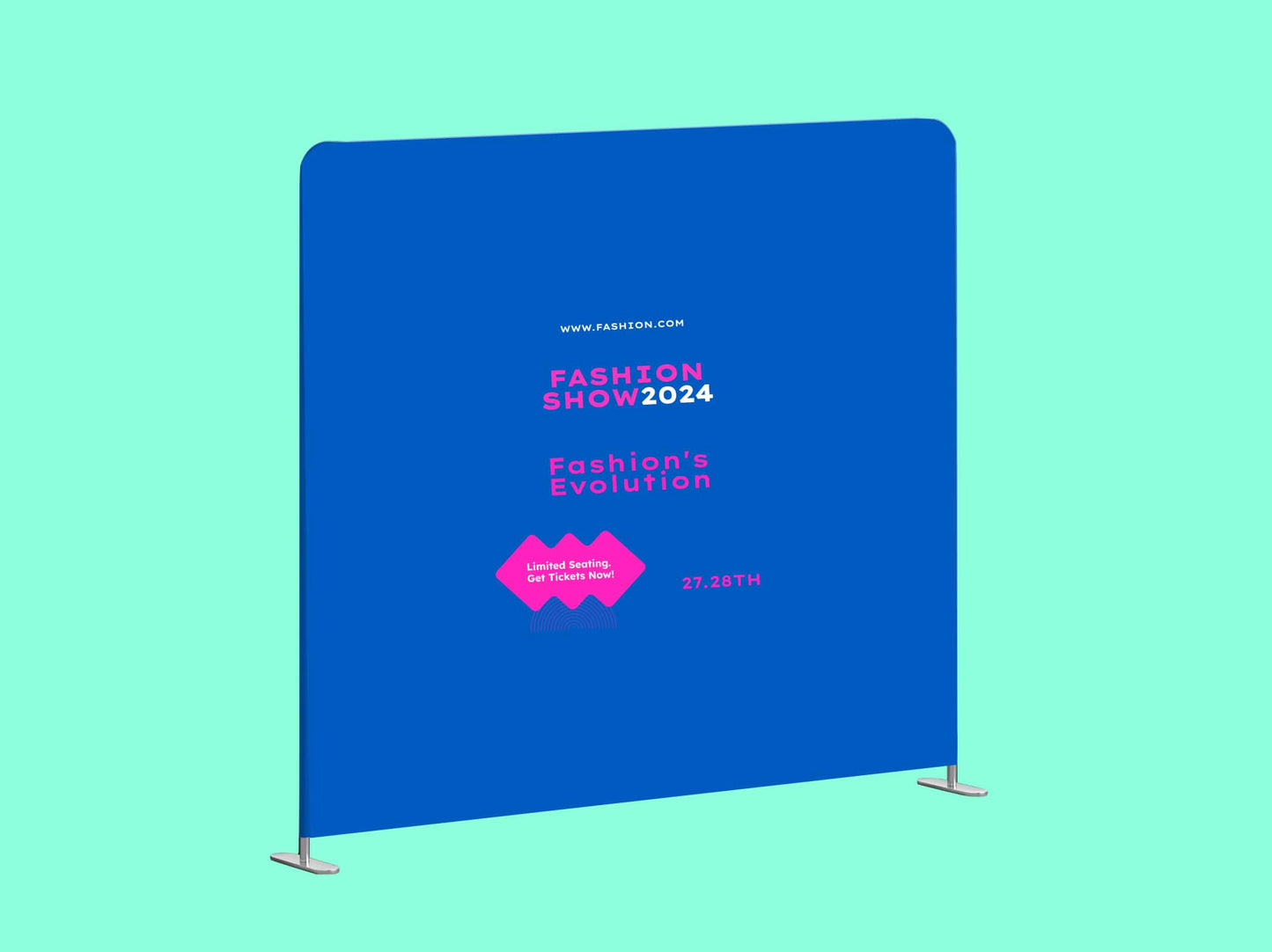 Straight Pillow Case Tension Fabric Backdrop