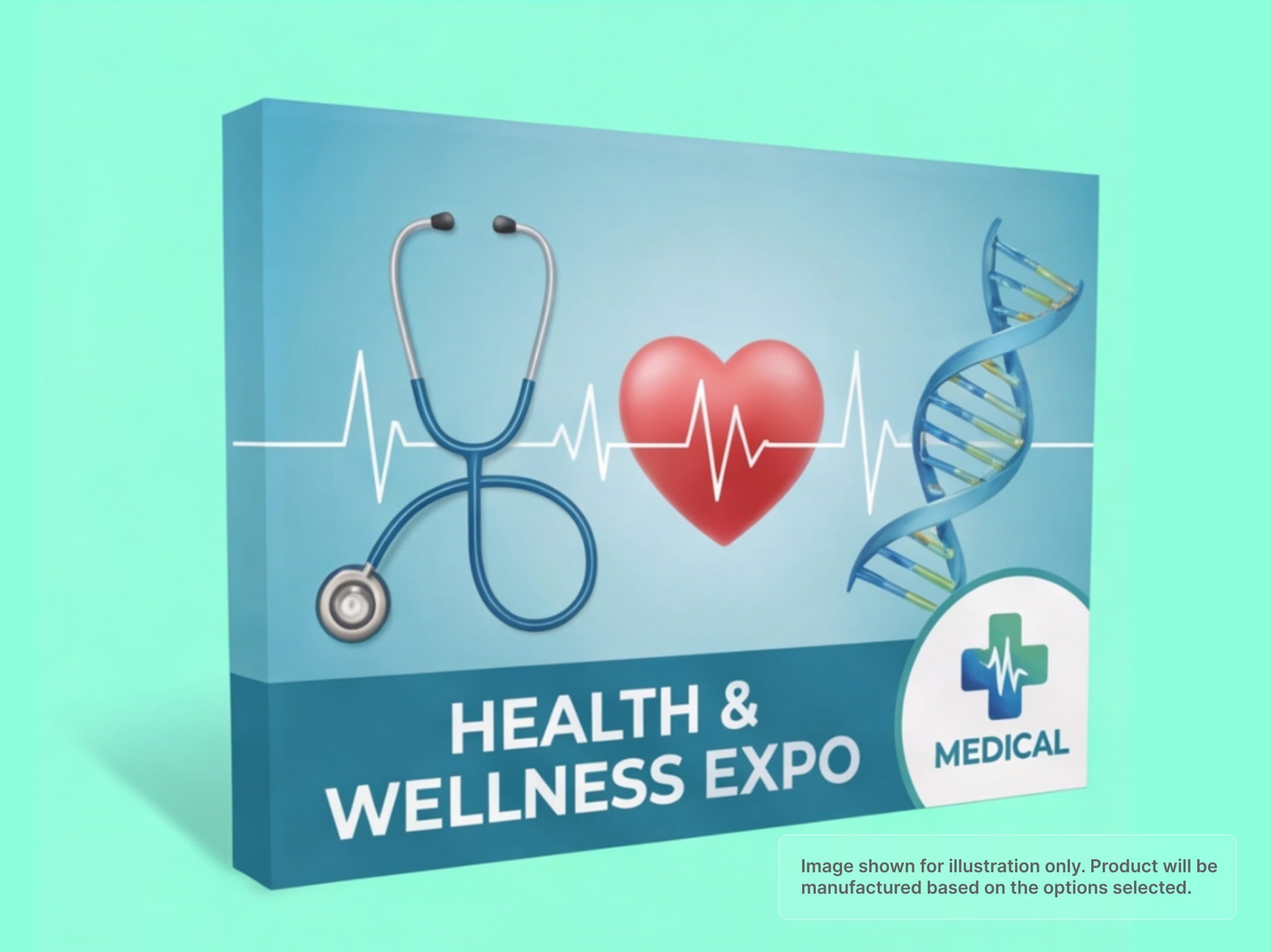 Straight Fabric Pop Up Display for Healthcare & Medical