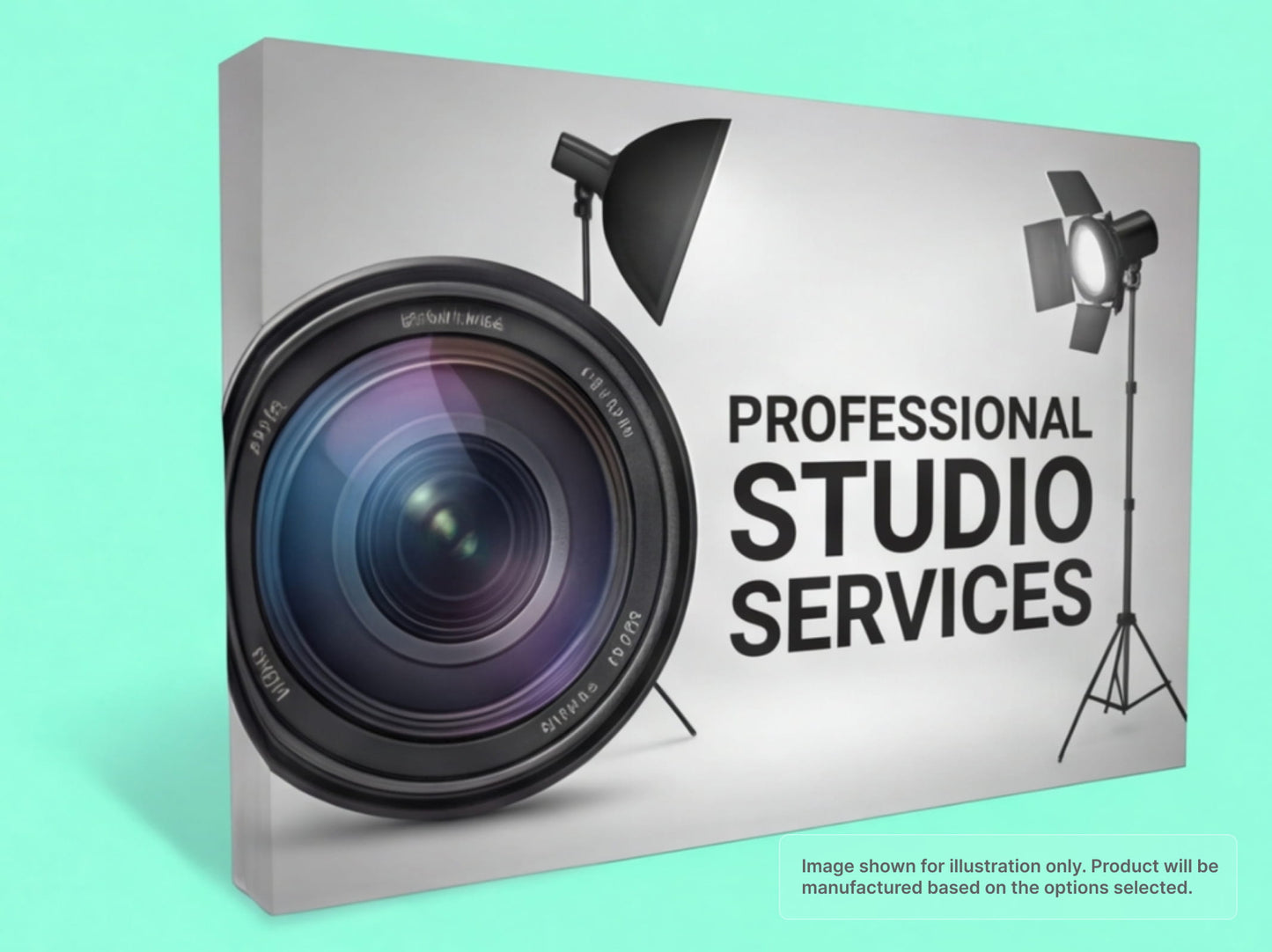 Straight Fabric Pop Up Display for Photo Studio
