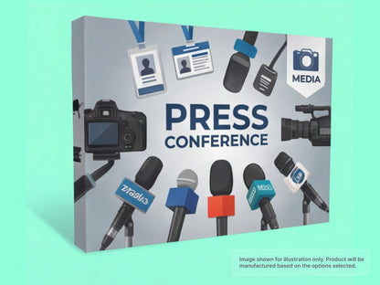Straight Fabric Pop Up Display for Press Conferences
