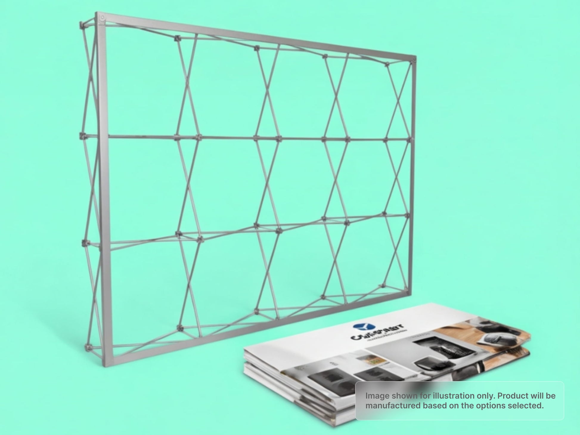 Straight Fabric Pop Up Display for Replacement Graphics Only