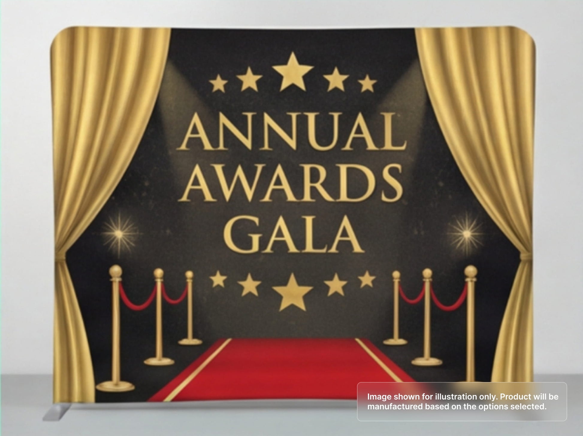 Straight Pillow Case Tension Fabric Backdrop for Award Galas