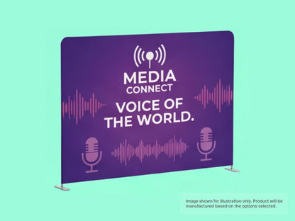 Straight Pillow Case Tension Fabric Backdrop for Broadcast & Media